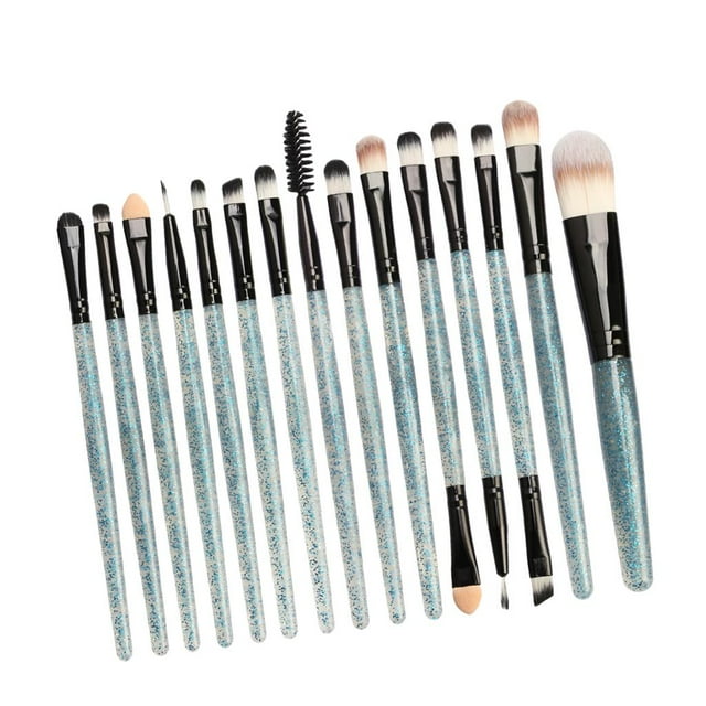 lionlar 15PC Makeup Brushes Beauty Applicator for Foundation Blending Powder , , Black