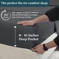 thumbnail image 6 of SKY BEDDINGS - 600 Thread Count Egyptian Cotton Sheets - Luxury Twin Size Cooling Bed Sheets - Soft Sateen Weave Cotton Bed Sheets - Deep Pocket Fits upto 16" Mattress - Dark Grey, 6 of 6