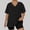 Black, variant on Womens Plus Size Oversized V-Neck T-Shirt - Buttery Soft Yoga & Lounge Top, Stretchy Drop Shoulder Casual Tee in Black (L-5XL),Size XL