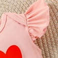 thumbnail image 3 of Utlike 2 Pack Baby Girls Bodysuits Butterfly Sleeves Letter Prints Newborn Romper Softness Onesies For Infant Size 9 Months-12 Months, 3 of 7