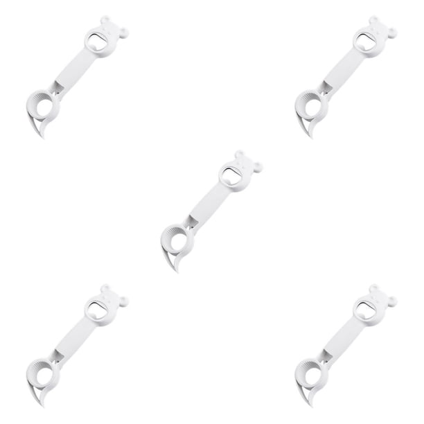 Kearding Abridor de botellas de dibujos animados lindo 4 en 1 removedor de tapa de Color sólido barra doméstica interior herramienta de apertura de vino blanco 5piezas Kearding CBP187552