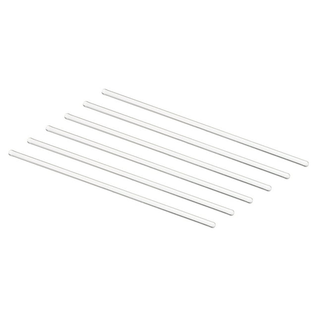 Unique Bargains 3.3 Borosilicate Glass Stick 5.91' Length 4mm Dia Stir Rod Round for Lab Kitchen Science 6Pcs