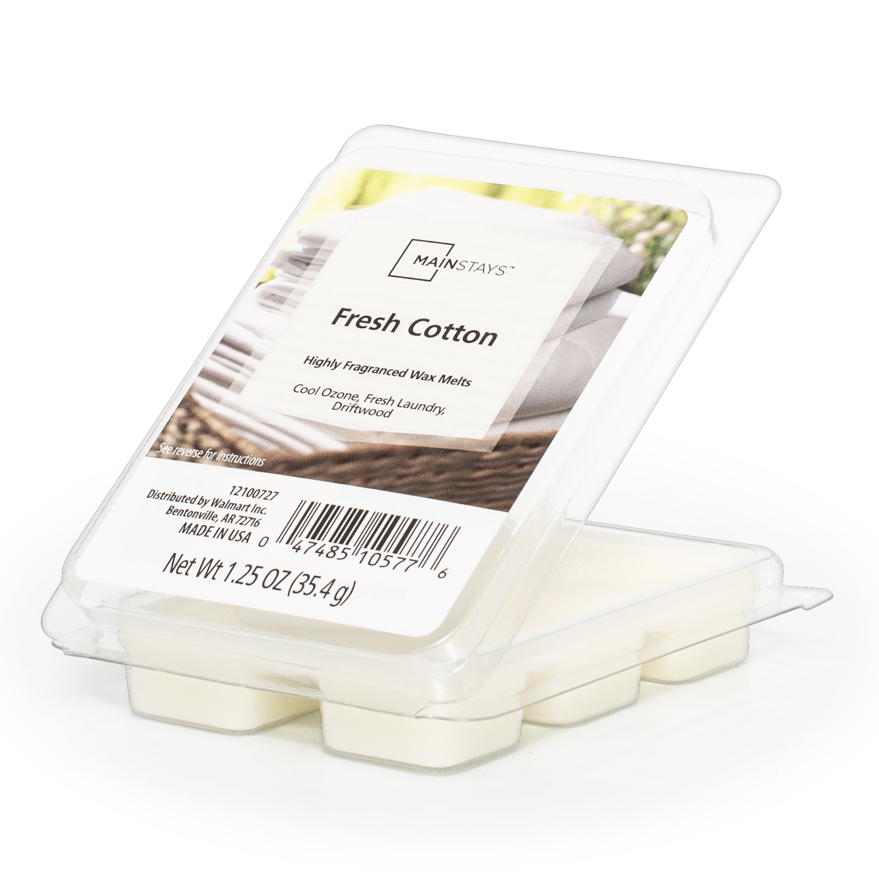 (3 pack) Mainstays Fresh Cotton Scent 6 Cube Wax Melt, 1.25 oz