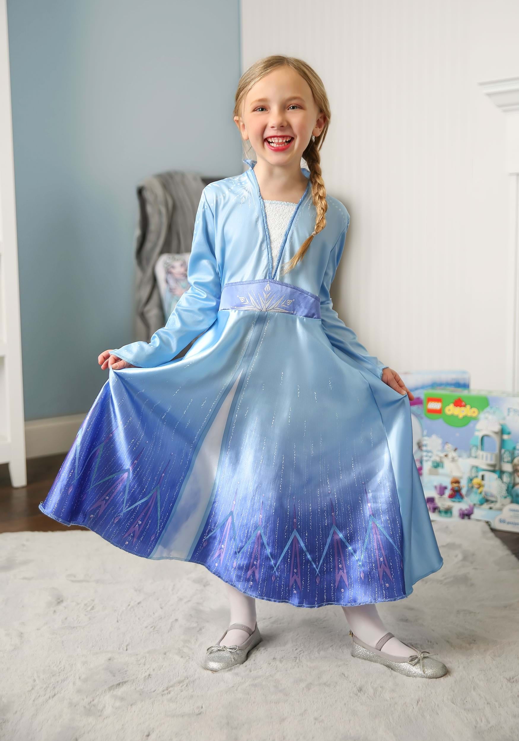 Deluxe Disney Frozen 2 Girls Elsa Costume 