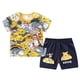 thumbnail image 3 of Chándales de dibujos animados para niños, ropa deportiva informal de dos piezas, ropa de moda para exteriores, camiseta estampada y pantalones cortos para bebés, 2024, 3 of 4
