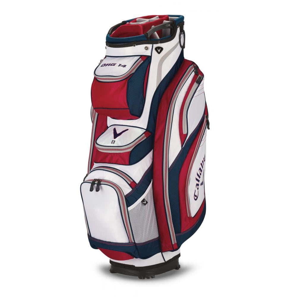 NEW Callaway Org. 14 Red/White/Blue Cart Bag