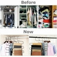 thumbnail image 5 of Trouser Pants Hanger Holder 5-Layer S Shape Space Saver Clothes Jean Closet Rack, 5 of 6