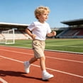 thumbnail image 4 of Gubotare School Shorts for Boys Toddler Boys Sport Jogger Shorts,Kids Summer Solid Active Short Pants Size 7-8 (Beige,7-8 Years), 4 of 5