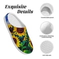 thumbnail image 5 of Lsque Landscape With Sunflowers Pattern Womens Comfort Cotton on Scuff With Memory Foam and Anti-skid Sole Slipper-46/47, 5 of 7