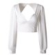 thumbnail image 1 of Blusa elegante con cuello redondo y manga larga transparente para mujer Zhivalor  BST2000125-4, 1 of 5