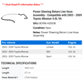 thumbnail image 2 of Power Steering Return Line Hose Assembly - Compatible with 2003 - 2009 Toyota 4Runner 4.0L V6 2004 2005 2006 2007 2008, 2 of 2