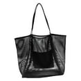 thumbnail image 3 of Bolso de playa para hombre y mujer, sencillo, de gran capacidad, versátil y ligero. Negro, 3 of 9