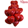 thumbnail image 3 of 50/10 piezas de globos de látex inflables con forma de corazón rojo para decoración de San Valentín, bodas, fiestas, aniversarios, suministros al por mayor, 3 of 5