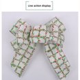 thumbnail image 6 of Green Buffalo Checked Christmas Bows Decoration 7.87 Inch Large Christmas Wreaths Bows Xmas Tree Dot Bows Ribbons Ornaments for Garland Wedding Home Party, 6 of 7