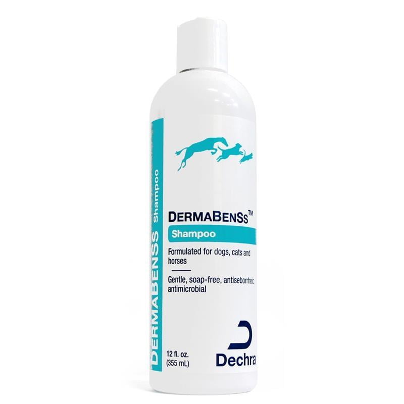 Dermabenss Pet Shampoo for Dogs Cats & Horses Antiseborrheic Antimicrobial 12oz Made in USA