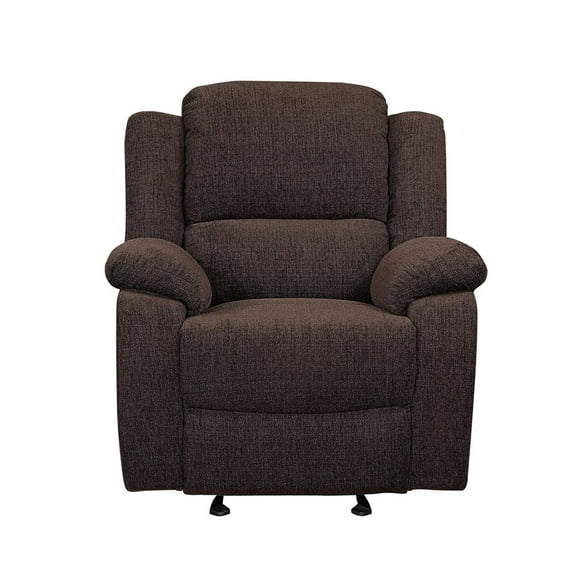 Glider Recliner, Brown Chenille