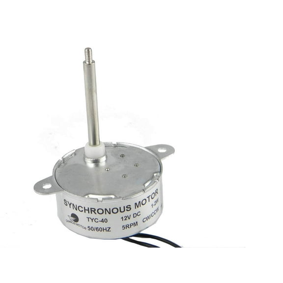 CHANCS TYC-40 DC Synchronous Electric Motor 12V 5RPM CW/CCW Small Gear Motor Shaft 4.6cm for Christmas Decoration