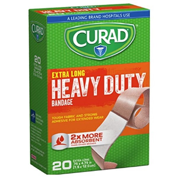 curad heavy duty bandage extra long 20 count .75 x 4.75 in ( pack of 1
