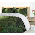 thumbnail image 5 of Ambesonne Nepal Duvet Cover Sets, Forest in Asia Touristic, 2-Queen, Green Brown, 5 of 7