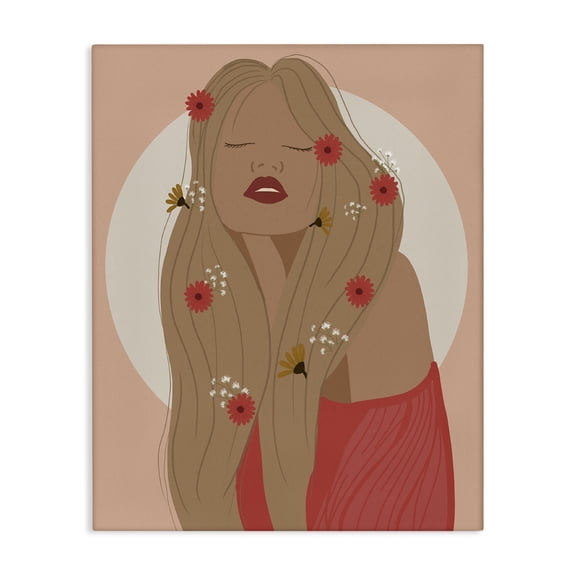 Stupell Industries Eclectic Hippie Boho Girl Canvas Art, 16 x 20, by Chen Alyesh