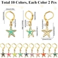 thumbnail image 2 of 1 Box 20Pcs 10 Colors Cute Crochet Markers Knitting Markers Charms Enamel Starfish Planner Charms Removable Leverback Stitch Marker for DIY Crocheting Weaving Sewing Quilting Jewelry Making, 2 of 5