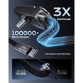 thumbnail image 3 of HOTU 240W Braided Fast Charge Cable with Built-in Phone Stand, 2026 New Foldable Durable USB-C Cord 90 Degree USB C Cable Right Angle Multi-Functional Charger Cord, Type-C to Type-C 2pack, 3 of 8