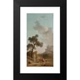 thumbnail image 2 of Hubert Robert 9x14 Black Modern Framed Museum Art Print Titled - View from a Terrace (1799), 2 of 5