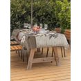 thumbnail image 2 of Outdoor Tablecloth with Umbrella Hole and Zipper, Vintage Flowers Rectangle Table Cloth 54x80 Inch Waterproof Tablecloth, Farmhouse Floral Leaves Retro Wood Board Picnic Table Cover for Patio Camping, 2 of 7