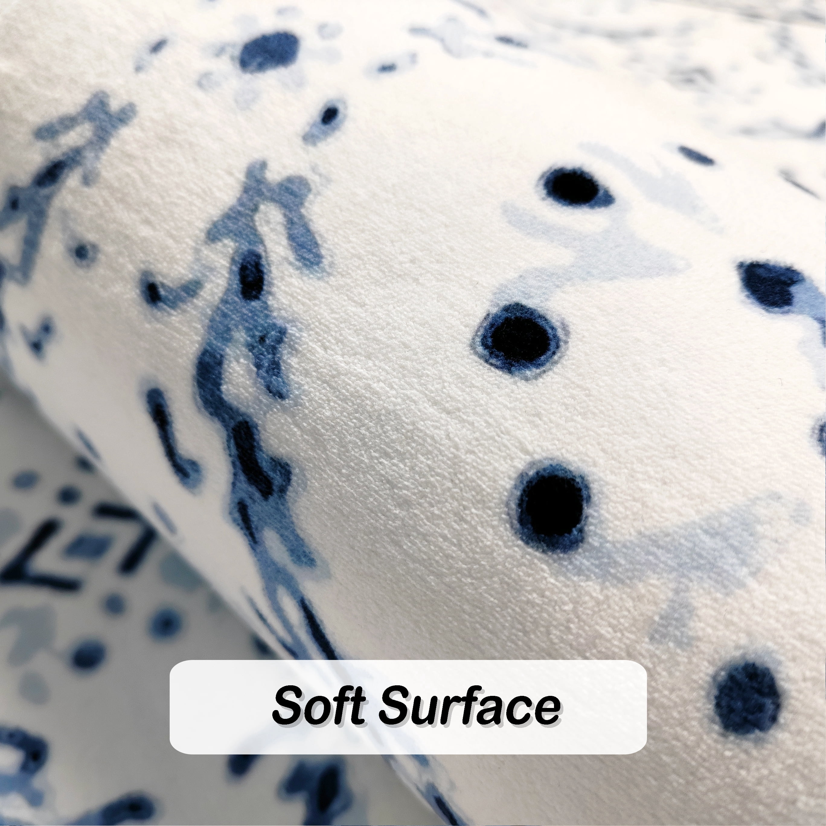 Artnice Vintage Floral Washable Rugs, Area Rugs for Living Room 8x10, Soft Faux Wool Room Rug Non Slip Indoor Carpet Mats for Home Decor, Blue and White