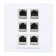 thumbnail image 1 of Placa De Pared Jack, Placa De Pared Ethernet Cat 6 Hembra A Hembra Práctica Para El Hogar, 1 of 7
