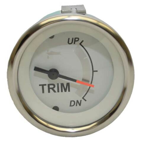 Teleflex Boat Trim Gauge 67526F | Suzuki Sterling White 2 Inch