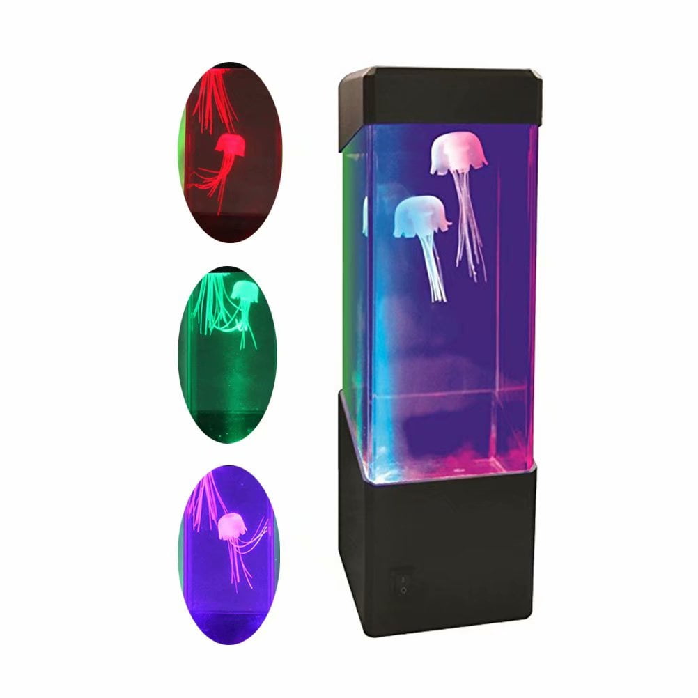 7 Color Changing Light Effects 19 LED Mood Light COSNEY Jellyfish Lava Lamp 