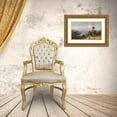 thumbnail image 3 of Ascan Lutteroth 24x17 Gold Ornate Framed and Double Matted Museum Art Print Titled - Italian Coastal Landscape with a View of Capri (1870), 3 of 4