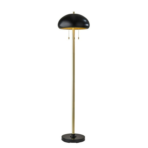 Adesso Home Cap Floor Lamp in Black Color made of Metal