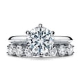 thumbnail image 1 of 1.00 Carat Bague de Fiançailles Moissanite Ronde Mariage, 1 of 1