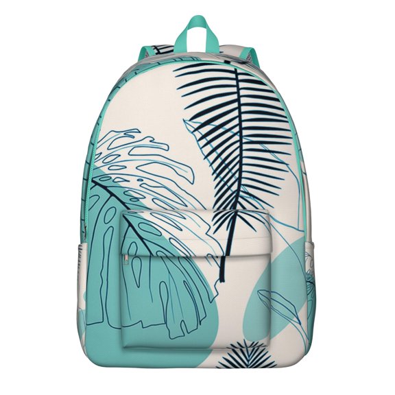 Stripes and Plaid Pattern Backpack – Boho Chic School Bag with Rustic Folk Style for Women, Teens, and Artistic Aesthetic Lovers