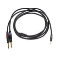 thumbnail image 1 of Cable Macho TS De 3,5mm Y 1/8 Pulgadas A Dual De 6,35mm Y 1/4 Pulgadas, Adaptador De Cable Estéreo De PVC Para Evitar La Oxidación, Conductor OFC Para Amplificador Fugacal 2 m / 6,6 pies, 1 of 8