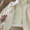 thumbnail image 6 of UQJfacai Girls Fleece Jacket Kids Casual Soft Sherpa Lined Zip Up Stand Collar Warm Winter Coat Outerwear with Pockets 2-12 Years, 6 of 7