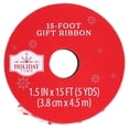 thumbnail image 5 of Red/White/Silver Glitter Plaid Wired Edge Christmas Ribbon, 1.5" x 15', by Holiday Time, 5 of 5