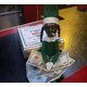 thumbnail image 2 of Muñeca de Elfo Navideño Espía Inclinada Muñeca de Fieltro Negro Muñeca de Resina Rosa, 2 of 4