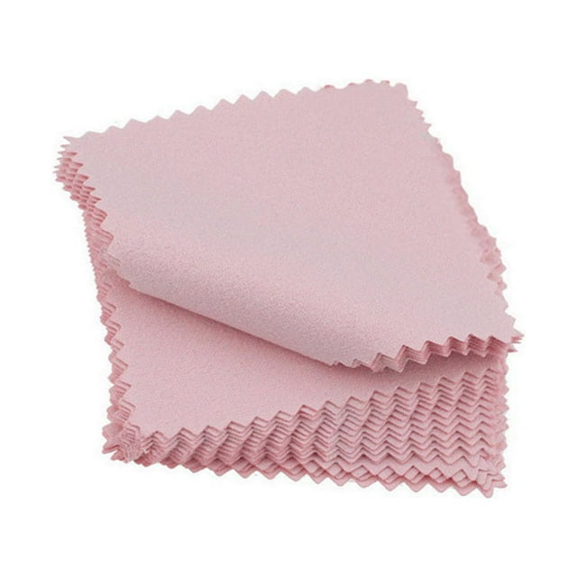 Advancent 100 piezas de tela para pulir joyas, reemplazo portátil reutilizable, paños de limpieza universales de Color sólido para envolver Suministros de limpieza para el hogar