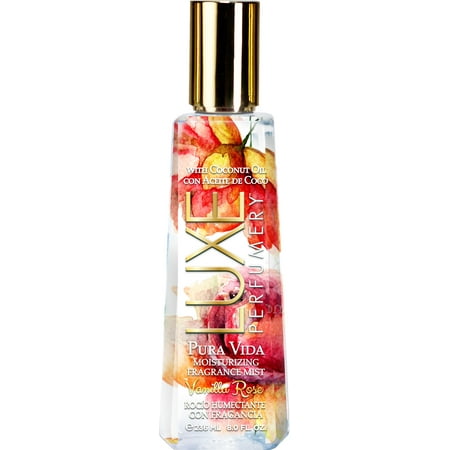 Pura Vida Vanilla Rose by Luxe Perfumery, Moisturizing Fragrance Mist for Women, 8.0