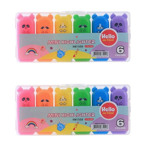 Color Highlighter Style 4 / 5 / 6 Colors Available Color Marker Pen Set 10ML