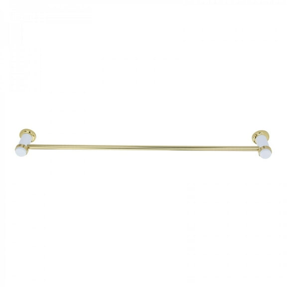 Victorian Towel Bar for Bathroom Spectrum Brass White 32 Inch | Renovators Supply