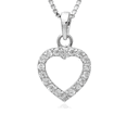 thumbnail image 4 of Femme Jam 925 Sterling Silver Cubic Zirconia Heart Shape Pendant for Women, 4 of 7
