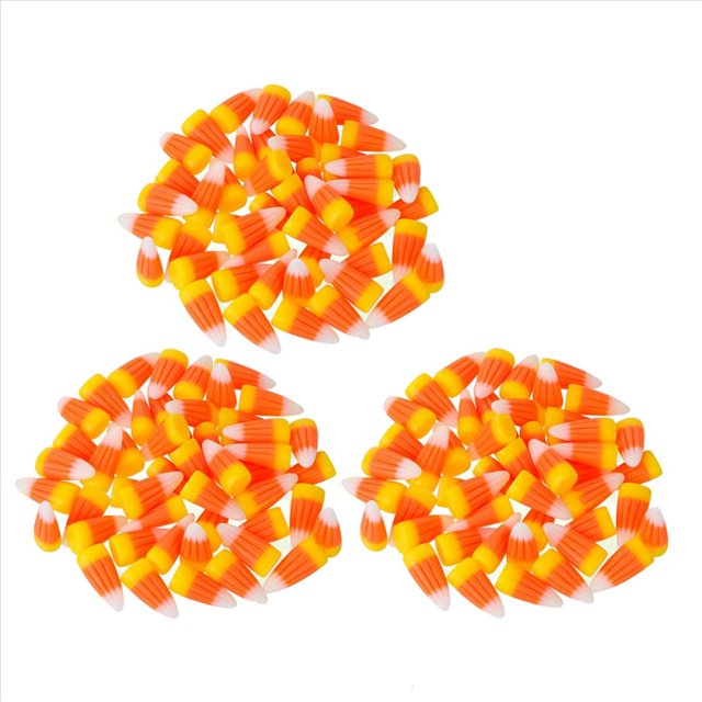 150 Uds. de MaíZ de Caramelo de Resina de Halloween, Cuentas de MaíZ de Caramelo Artificiales 3D, Adornos de ÁLbum de Recortes de MaíZ Falso de OtoñO