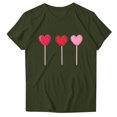 thumbnail image 2 of Soki T-Shirt Graphique Cœur d'Amour pour Femmes, Col Rond, Manches Courtes, 2 of 3