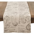 thumbnail image 1 of Saro 0044.N16120B 16 x 120 in. Vintage Script Print Design Oblong Table Runner, Natural, 1 of 1