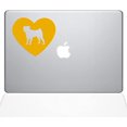 thumbnail image 1 of The Decal Guru Heart Pug MacBook Decal Vinyl Sticker - 13" MacBook Pro (2015 & Older) - Yellow (1332-MAC-13P-SY), 1 of 1