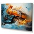 thumbnail image 2 of Designart "Abstract Orange Train Fluid Flow" Transportation Wall Art Living Room, 2 of 5